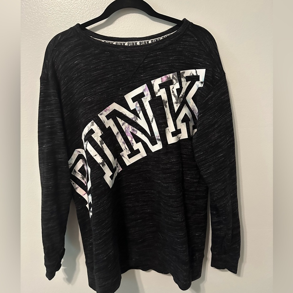 PINK Black sweatshirt - SIZE SMALL